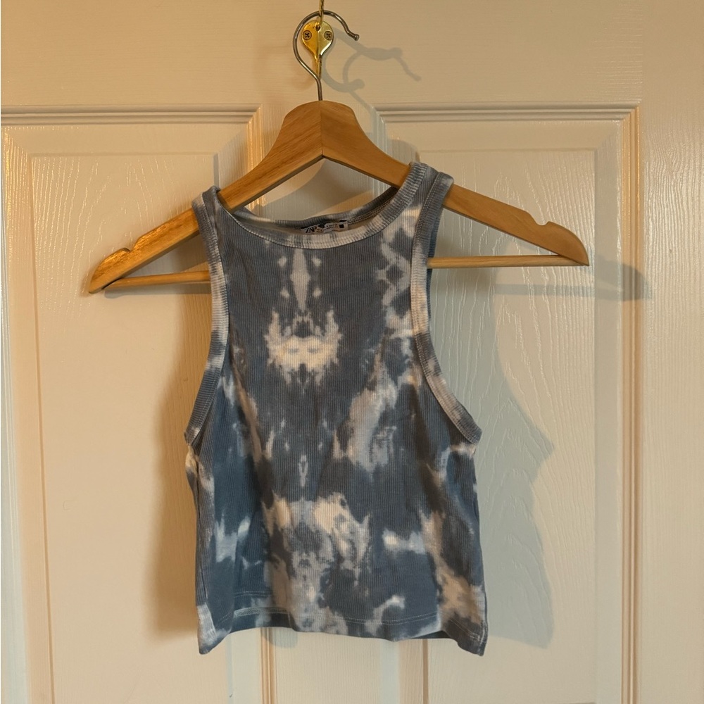 PACK OF 3!! Tie dye ZARA Tank/Silver Sparkly H&M Tank/White Zara Tank